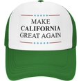 thumbnail image 2 of Make California Great Again for Unisex Baseball Cap, Breathable Mesh Adjustable Cap Black, 2 of 8