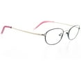 thumbnail image 2 of Womens Optical Eyewear - Oval Shape, Metal Full Rim, Cobalt Blue Shiny Silver, 2 of 4