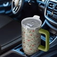 thumbnail image 6 of Gray Christmas Icon Pattern Tumbler with Handle and Lid,40oz Double Wall Vacuum Insulated Tumbler,Cups Gift for Women and Men, 6 of 7