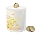 thumbnail image 3 of Shabby Flora Piggy Bank, Watercolored Lilies Flowers Buds Leaves Colored Marks Art, Ceramic Coin Bank Money Box for Cash Saving, 3.6" X 3.2", Pale Pink Peach, by Ambesonne, 3 of 4