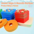 thumbnail image 4 of Pebira Montessori Juguetes para niños de 1 a 3 años Niñas Niños pequeños Juguetes de madera para clasificar y apilar para niños pequeños y niños Juguetes educativos preescolares Reconocimiento de colo, 4 of 7