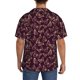 thumbnail image 3 of Balery Beautiful Purple Butterflies Camisa Casual de Manga Corta con Botones para Hombre, Texturizada, Estilo Cubano, para Playa, Verano-Small, 3 of 5