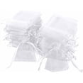 thumbnail image 1 of 100 bolsas de organza blancas, 7 x 9 cm, bolsa de regalo de organza, bolsa de joyería, bolsas de boda, bolsas de lavanda, obsequios de boda, 1 of 5