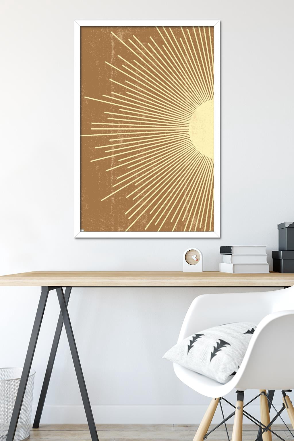 Abstract Sun Wall Poster, 22.375" x 34" Framed
