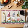 thumbnail image 2 of Gnomes Easter Placemats Set of 4, Eggs Tulips Spring Floral Rustic Placemats for Dining Table, Place Mats for Kitchen Tabletop, Waterproof Wipeable Dining Table Mats Set, 2 of 9