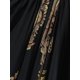 thumbnail image 4 of Saudi Dubai Muslim Women Vintage Printed Elegant Evening Robe Flared Sleeves Split-front Banquet Maxi Dresses, 4 of 5