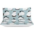 thumbnail image 3 of HAHDAXIA Cat Bedding Solid Comforter Set for All Seasons,3 Pieces(1 Comforter+2 Pillowcases),Soft Microfiber Bedding Set Twin(86"x70"), 3 of 7