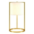 thumbnail image 4 of Evelyn&Zoe Peyton 22" Industrial Metal Table Lamp with White Drum Fabric Shade, 4 of 7