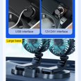 thumbnail image 4 of Fan Air Circulator Dual Head Mini Car Cooler para uso en el hogar del automóvil Negro, 4 of 7