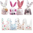 thumbnail image 5 of Bolsas de plástico para orejas de conejo para niños, paquetes de dulces de animales de cartón para fiesta de cumpleaños, galletas, hornear, regalos DIY, suministros, 10/20 piezas, 5 of 5