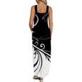 thumbnail image 4 of SMihono Robe Maxi Bohème d'Été pour Femmes Grande Taille Design Décontracté Robe Longue Sans Manches Col en V Robe de Plage, 4 of 5