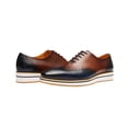 thumbnail image 2 of Santimon Men Leather Dress Shoes Classic Brogue Oxford Shoes Casual Business Shoes Brown 8 US, 2 of 6