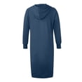 thumbnail image 3 of OVINYER Dress Fashion Women New Comfortable Solid Color Long Hooded Sweater Long Dress Lightweight Soft Breathable, 3 of 4