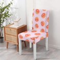 thumbnail image 5 of 4 Pcs Dining Chair Slipcover Stretch Dining Chair Cover Removable Washable Chair Seat Protector Cover for Home Party Hotel Wedding Ceremony, Universal Size (grapefruit Fruit), 5 of 5
