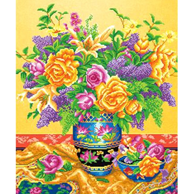 Diamante (DB5260) Serie flores y plantas redondo resina E499 30x40cm Hugtrwg Para estrenar