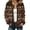 Brown(Xmas Tree Snowflake Print), variant on Womens Christmas Fair Isle Cardigan Sweaters Long Sleeve Button Down Crew Neck Knit Tops Print Casual Work Open Front Fall Winter Outerwear Deep Red S