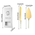 thumbnail image 2 of FHBVT Ceramic Cake Knife Set, Stainless Steel Spatula Cake Knife with Elegant Pearl Handle, Ideal for Slicing Bread Pizza Desserts, Premium Baking Tools for Weddings Anniversaries Special Occasions, 2 of 2