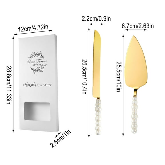 LEHOZIHEQ Wedding Cake Knife, Pearl Handle Cake Cutting Set for Wedding, for Wedding Birthdays Anniversary Thanksgiving Christmas