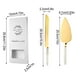 thumbnail image 2 of Juego de Espátula y Cuchillo para Pastel de Acero Inoxidable con Mango de Perla de Cerámica, Cuchillo para Pan, Pizza, Espátula, Tenedor de Postre, Herramientas para Hornear, 2 of 2