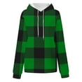 thumbnail image 4 of QUINDOS Women Hoodie Button Plaid Womens Sweatshirts Casual Long Sleeve Graphic Crew Neck Pullover Tops, 4 of 4