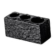 thumbnail image 1 of Portacepillos de dientes Portapasta de dientes 3 compartimentos Elegante organizador de brochas de maquillaje Negro, 1 of 9
