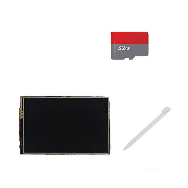For 5 3.5 Inch Touch Screen Kit 20fps Refresh Rate ABS Case Heat Sink with 32G TF Card for Pi 5