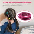 thumbnail image 5 of serony 10 Pièces Bandes de Cheveux Mélangés Extensible Réglable Décoratif Haute Élasticité Titulaire de Queue de Cheval de Protection Filles Accessoires Vin Rouge, 5 of 5