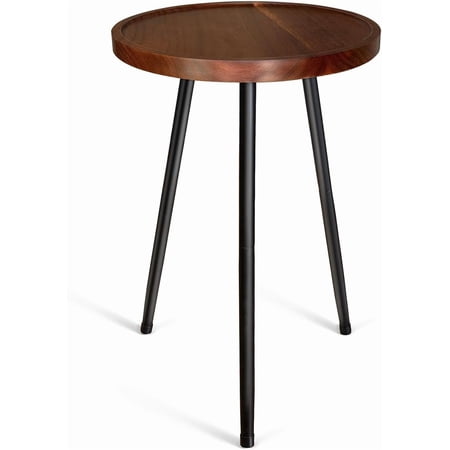 Acacia Wood Plant Stand Indoor Tall Plant Holder Table with Raised Edges 12" W x 17" H Plant Riser for Inside Pot
