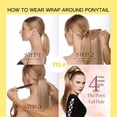 thumbnail image 7 of Straight Ponytail Extension Remy Human Hair Wrap Around Magic Paste Ponytail Hairpiece for Women, 7 of 7