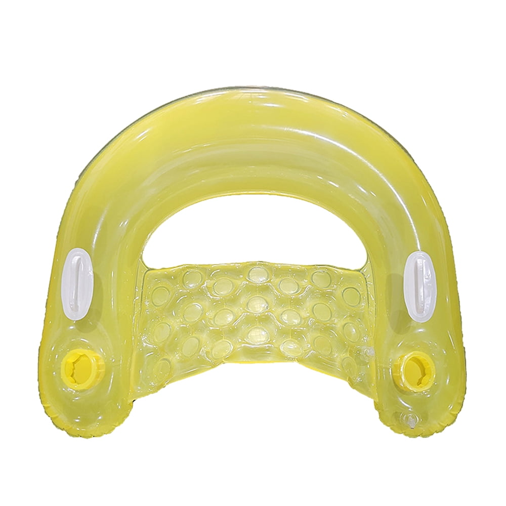 Inflatable Pool Float Chair, Pool Floats Lounge with Cup Holder and