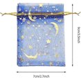 thumbnail image 4 of 100 bolsas de regalo de 7 x 9 cm con diseño de luna y estrellas, con cordón ajustable, de malla, ideales para joyería y Navidad. Alta calidad., 4 of 4