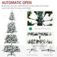 thumbnail image 5 of HOMCOM 9 Foot Pine Snow Flocked Artificial Christmas Tree with 616 Realistic Cedar Branches, Auto Open, Home Holiday Decoration, Green, 5 of 9