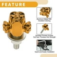 thumbnail image 3 of Tapa de tornillos de matrícula M6 universal para motocicleta Unique Bargains de 38 mm, kit de tornos de matrícula antirrobo de aleación de aluminio naranja, 4 piezas, 3 of 6