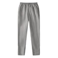thumbnail image 2 of Ladies Sweat Pants Women's Solid Color Pocket Pants With Pleated Cuffs And Elastic Waistband Pantssweatpants Gray S, 2 of 5