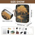 thumbnail image 3 of Haosy Accordion File Organizer Zipper Binder 500 Sheet 6-Tab Expanding File Folder Multi-Pocket 1.2 Inch 3 Ring Golden Tree on River Bank, 3 of 7