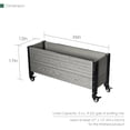 thumbnail image 4 of Everbloom 36" x 12" x 17" Gray and Black Wood, Plastic and Steel Planter Box, 4 of 8