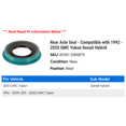 thumbnail image 2 of Rear Axle Seal - Compatible with 1992 - 2020 GMC Yukon Denali Hybrid 1993 1994 1995 1996 1997 1998 1999 2000 2001 2002 2003 2004 2005 2006 2007 2008 2009 2010 2011 2012 2013 2014 2015 2016 2017, 2 of 2
