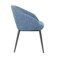 thumbnail image 2 of Renee Contemporary Chair in Black Metal Legs and Blue Fabric by LumiSource, 2 of 7
