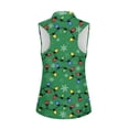 thumbnail image 6 of Yuyamidu Colorful Lights Women's Golf Shirts Green 1/4 Zip Sleeveless Collared Tennis Golf Shirts Christmas Athletic Shirts Fashion Tennis Tank Top Size M, 6 of 8