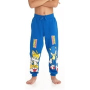 Sonic The Hedgehog Tails Shadow and Knuckles Classic Jogger Sweatpants with Pocket for Kids 18-22, 2XL