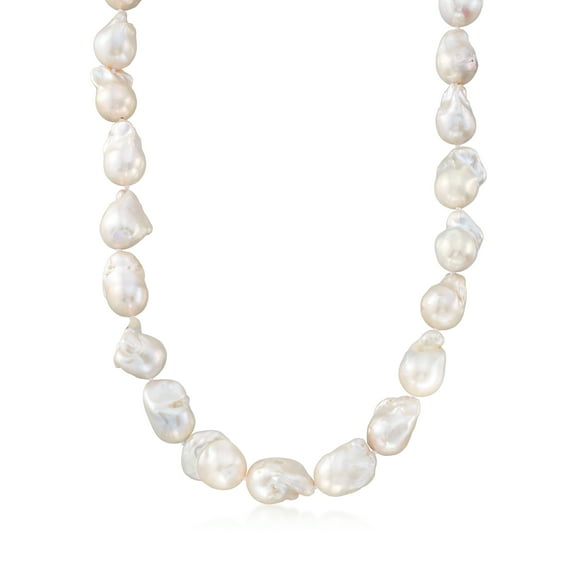 Ross-Simons 12-15mm Cultured Baroque Pearl Necklace With 14kt Yellow Gold, Women's, Adult