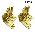 thumbnail image 1 of BESTYASH 8Pcs Furniture Hinge Golden Zinc Alloy Flexible Opening for Small Boxes and Cabinets, 1 of 8