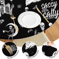 thumbnail image 4 of Halloween Skeleton Fun Pattern Round Fitted Tablecloth with Elastic Edge,Dining Table Cover Waterproof,Outdoor Round Tablecloth for Camping,Dining,Indoor and Outdoor, 4 of 7