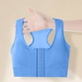 thumbnail image 6 of Kvture Womens Sports Bras Front Hook Closure Sports Bras Racerback High Support Comfort Workout Bra No Underwire Blue Bra XL, 6 of 7