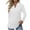White, variant on KIHOUT Women Loose Casual Sleeve V-Neck Solid Casual Blouse T-shirt Tunic Tops