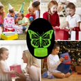 thumbnail image 5 of YSTIAN Butterfly Night Light Birthday Gift for Girls 3D Illusion Lamp Bedside Lamp with 16 Colors Changing Remote Control Butterfly Toys Christmas Gifts, 5 of 7