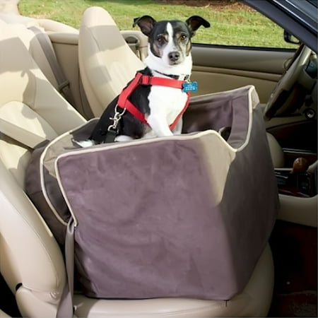 Snoozer Pet Dog Cat Puppy Outdoor Lookout I Car UV Secure Safety Travel Seat Medium Dark Chocolate Buckskin