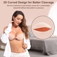thumbnail image 3 of Strapless Sticky Bra Invisible Sticky Boobs Silicone Adhesive Bra Backless Pushup Lift Bra Beige Beige, 3 of 5