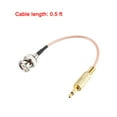 thumbnail image 5 of Uxcell BNC Male to 3.5mm (1/8") Male Coaxial Power Audio Cable 0.5 Feet 2 Pack, 5 of 5