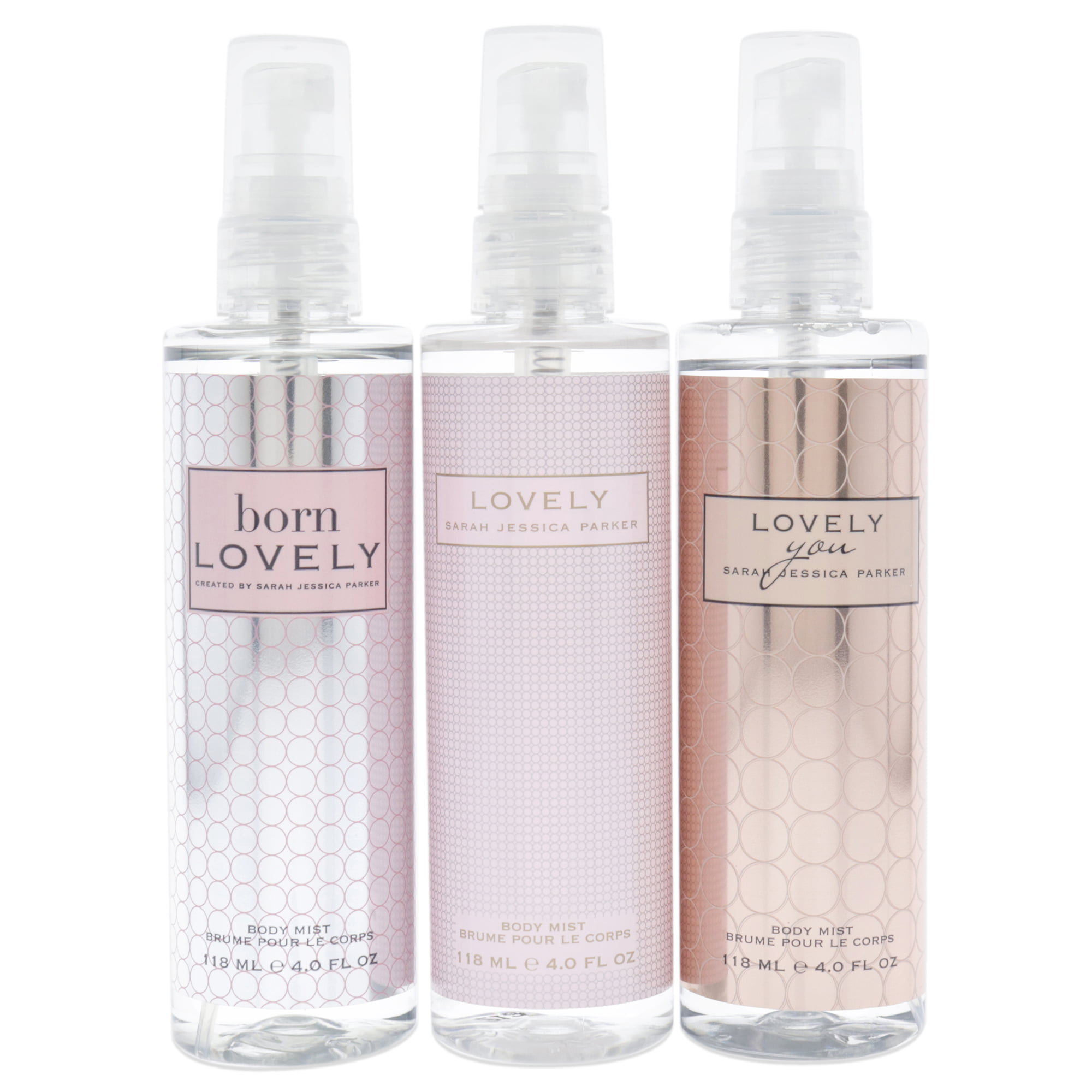 Lovely Sheer Sarah Jessica Parker Eau De Parfum Spray 3.4 oz & Body Lotion  6.7 oz & Eau De Parfum Pen Spray 0.51 oz Mini & Bag